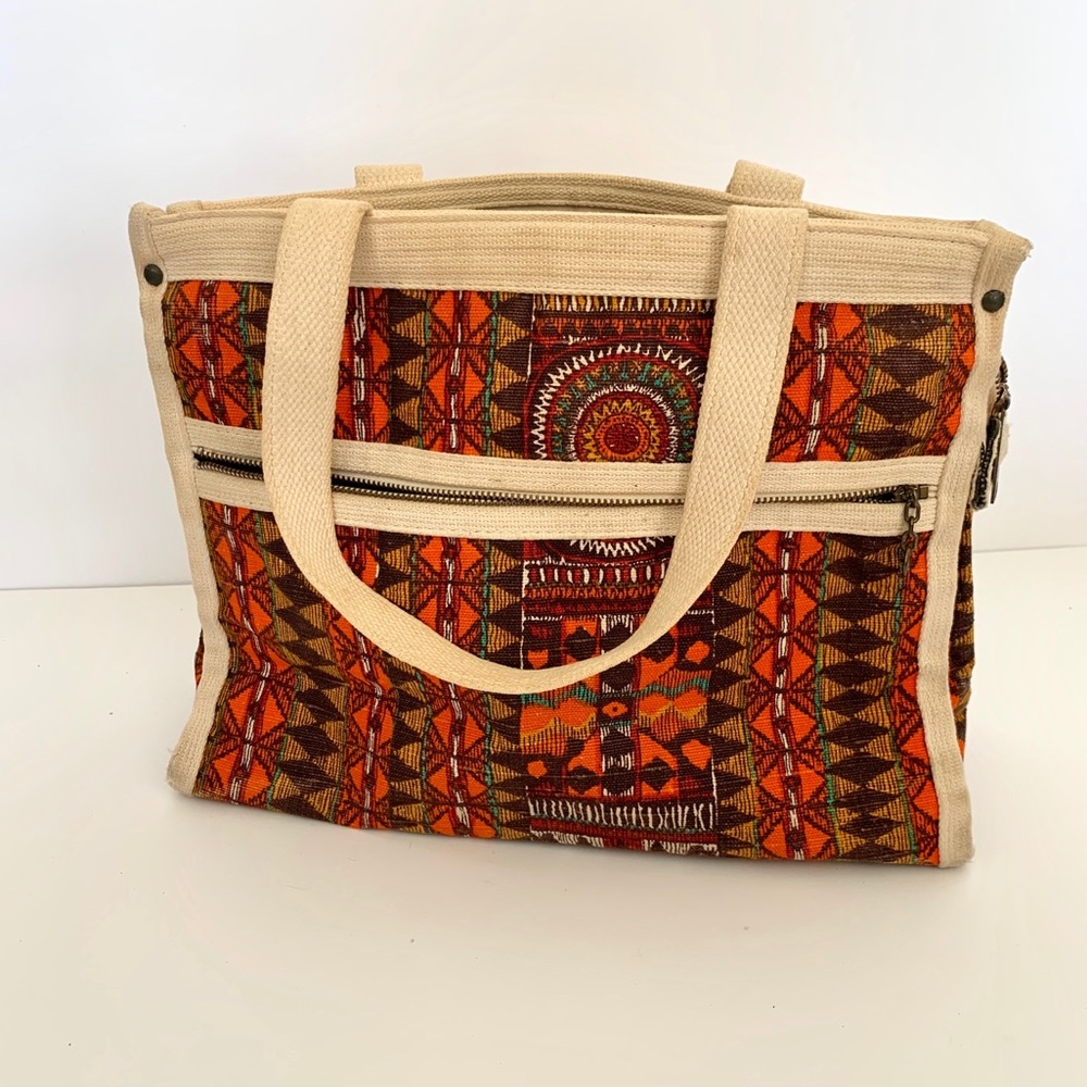 Vintage 70s Psychedelic Victoria USA Tote